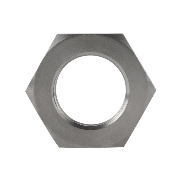 A close-up of a hex nut for a Waring blender on a white background.