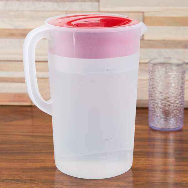 1 Gallon Red Details about   Rubbermaid Commercial Not Available Rubbermaid Clear Pitcher 