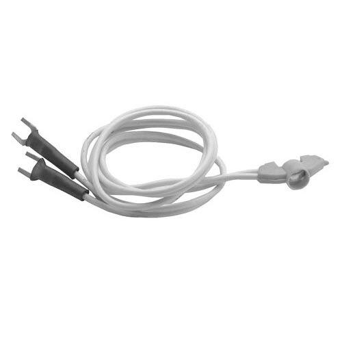 A Waring white electrical lead with two wires attached to it.