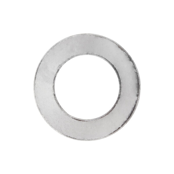 A close-up of a stainless steel metal ring.