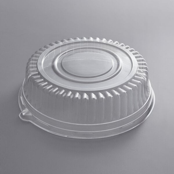 Visions 12 Clear PET Plastic Round Catering Tray High Dome Lid - 25/Case