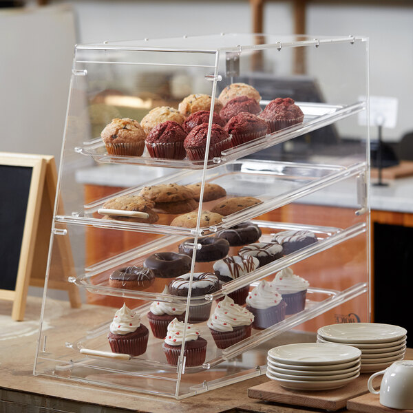 2 Tray Choice Bakery Display Case Front Rear Door Donut Pastry Hotel Cafe for sale online 