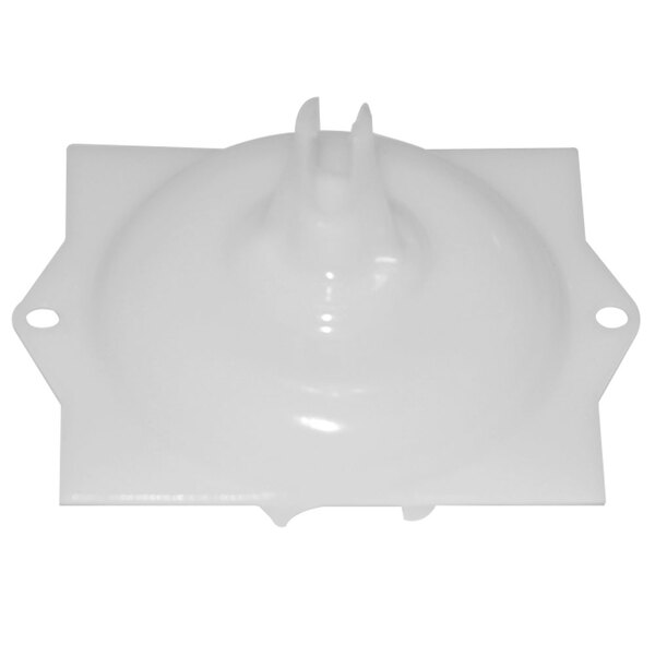 A white plastic Grindmaster Cecilware outer pump cover with holes and a pointed tip.