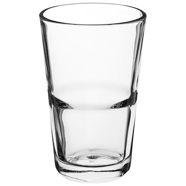 An Anchor Hocking stackable cooler glass.