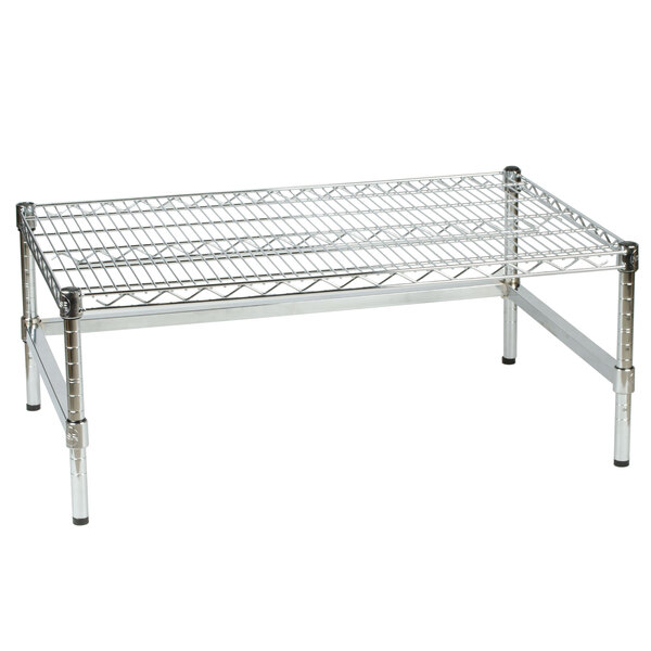 Regency 36" x 24" x 14" Chrome Plated Wire Dunnage Rack with Extra