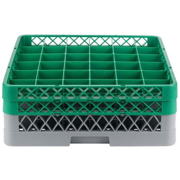 Noble Products 36-Compartment Gray Full-Size Glass Rack with 2 Green ...