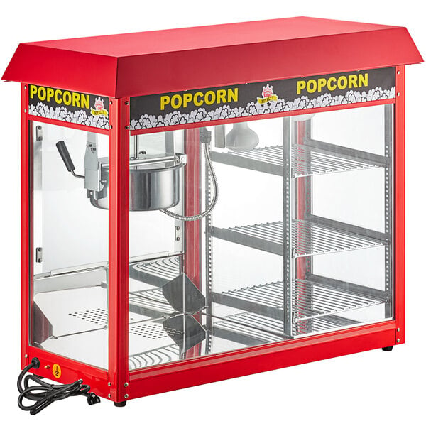 Carnival King PMW17R Royalty Series 8 oz. Commercial Popcorn Machine / Popper with Warming / Holding Merchandiser - 120V, 1700W