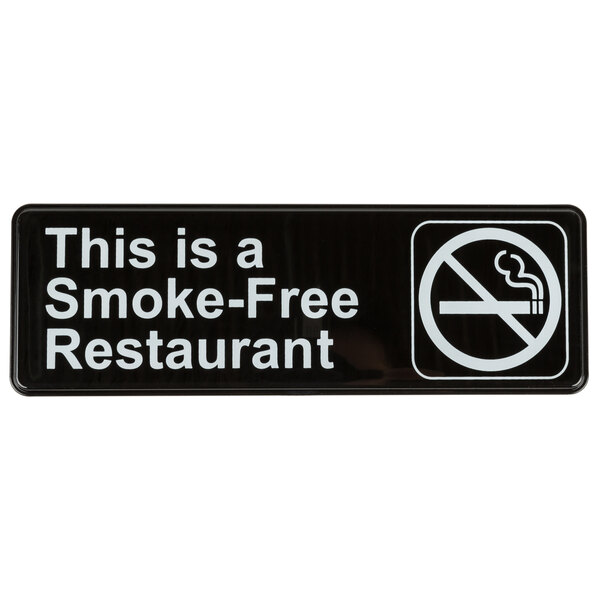 Thunder Group This Is A Smoke-Free Restaurant Sign - Black and White, 9 ...