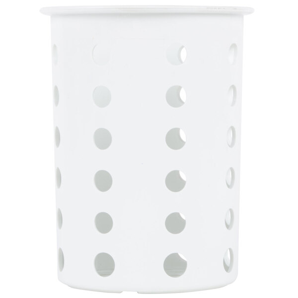 SterilSil RP25WHITE White Perforated Plastic Flatware Cylinder