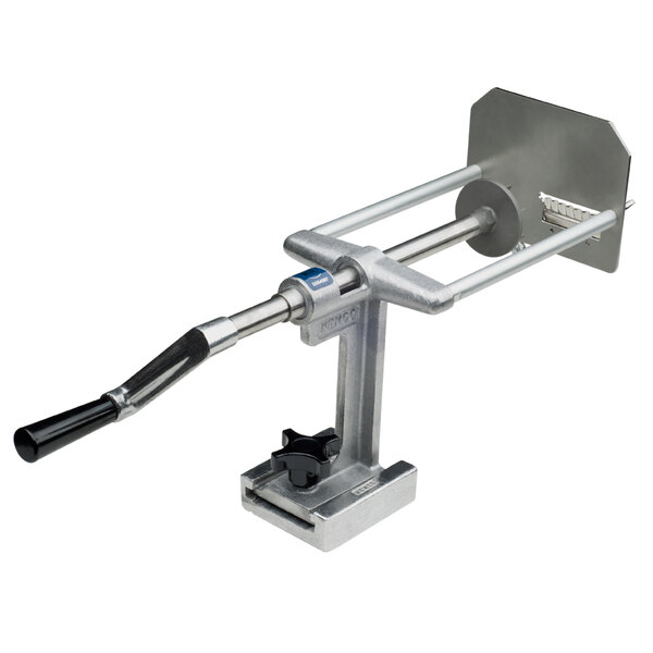 A metal Nemco Wavy Chip Twister Cutter with a black handle.