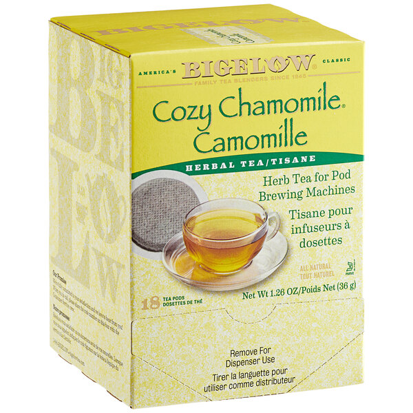 Bigelow Cozy Chamomile Herbal Tea Single Serve Pods 18/Box