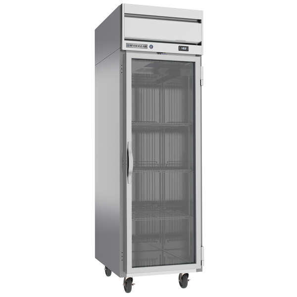 Beverage-Air HFS1-1G Horizon Series 26" Glass Door Reach-In Freezer with Stainless Steel Interior and LED Lighting