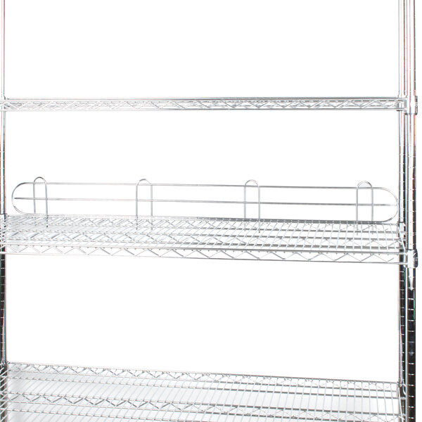 Regency 48" Chrome Wire Shelf Ledge for Wire Shelving 48" x 4"