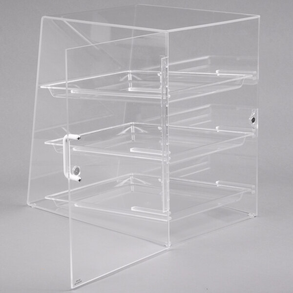 CalMil 260 Classic Three Tier Acrylic Display Case with Rear Door 11