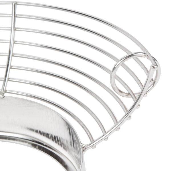 A stainless steel bowl guard for an Avantco mixer.