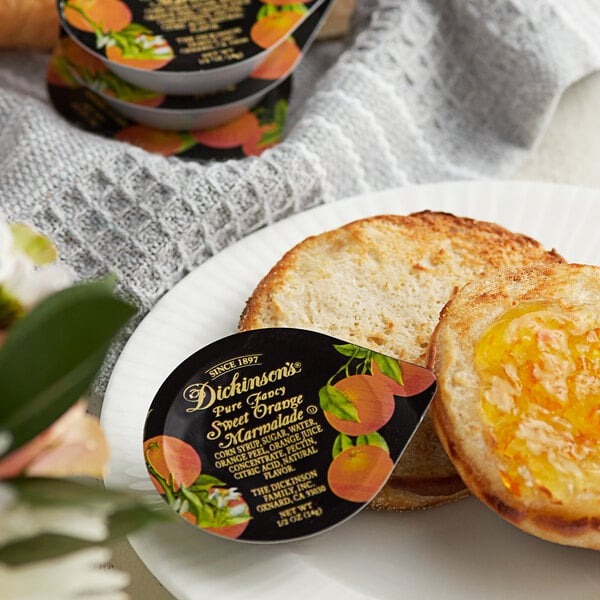 Dickinson's Pure Fancy Sweet Orange Marmalade .5 oz. Portion Cups - 200/Case