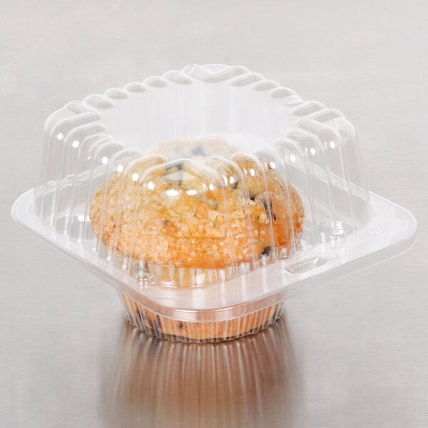 Polar Pak 2409 1 Compartment Clear Muffin Takeout Container - 400/Case