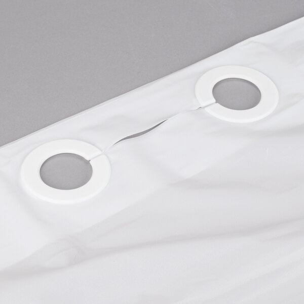 Hookless HBH08VIS01 White 8Gauge Vision Shower Curtain with Vinyl