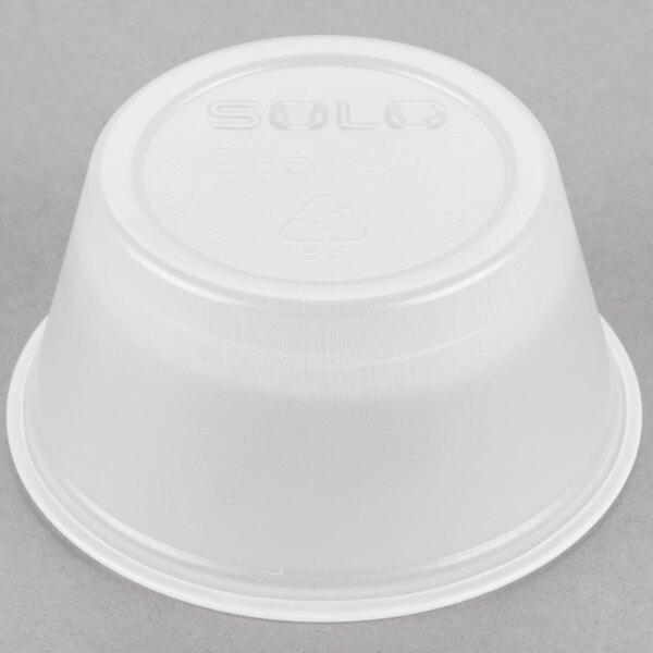 Solo P200N 2 oz. Translucent Polystyrene Souffle / Portion Cup 2500/Case
