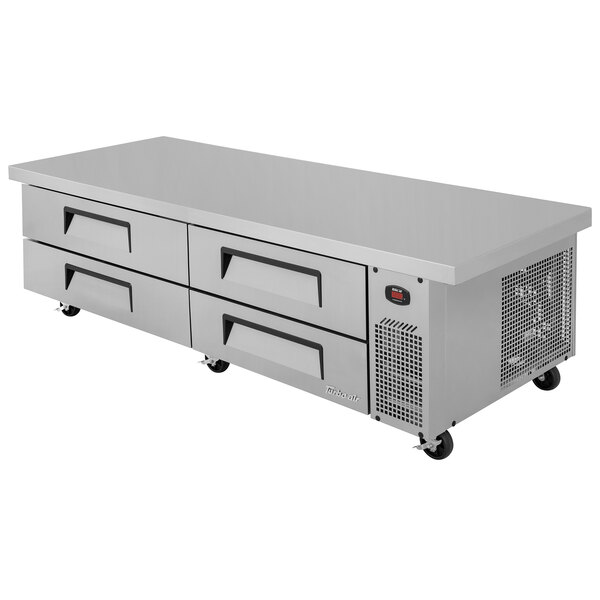 Turbo Air TCBE-82SDR-E-N 84" Four Drawer Refrigerated Chef Base with Extended Top