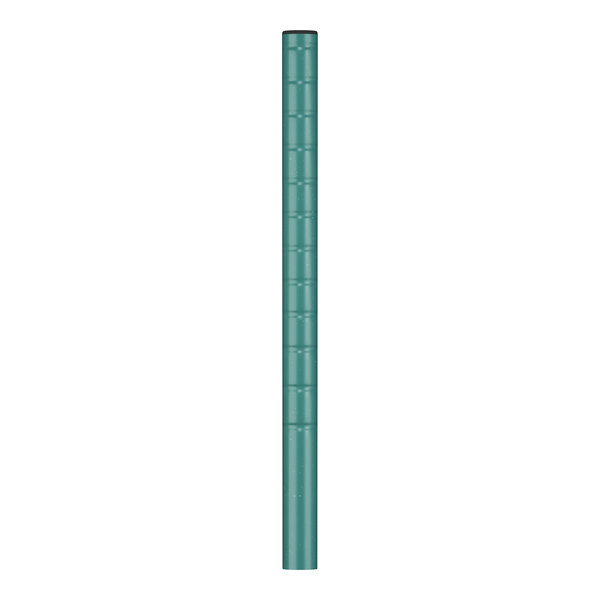 A green metal tube with a white top.