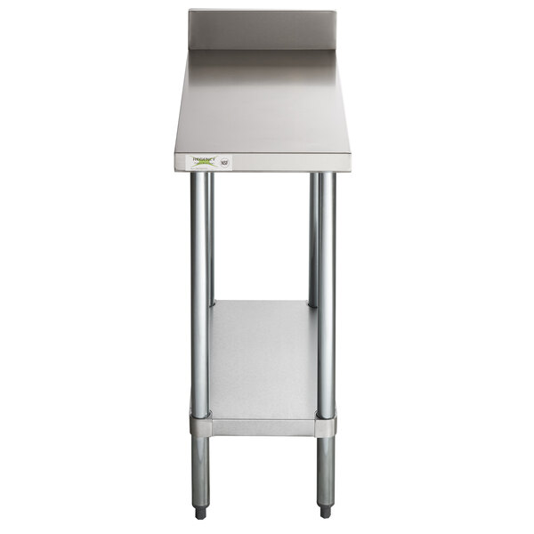 thumbnail image 2 of HARDURA Stainless Steel Table 24X12 Inches With Undershelf And Galvanized Legs NSF Heavy Duty Commercial Prep Work Table For Restaurant Kitchen Home 2 of 10