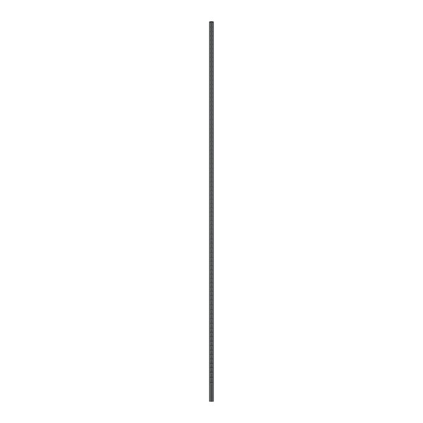 A long thin metal black shelving post.