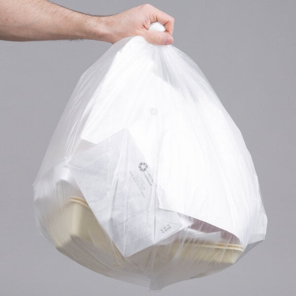 20-30 Gallon 10 Micron 30" x 37" Lavex Janitorial High Density Can Liner / Trash Bag - 500/Case