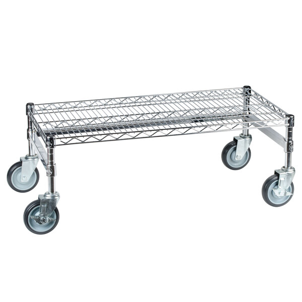Regency 18" x 36" x 14" Chrome Plated Mobile Dunnage Rack Kit with