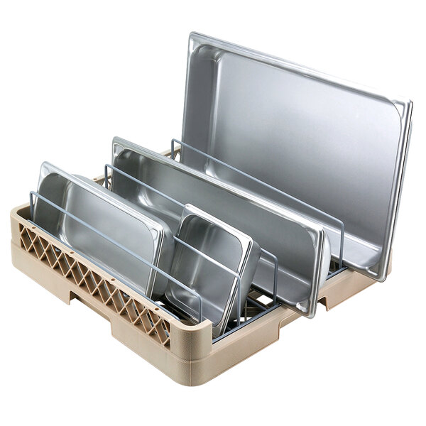 Vollrath TR22 Traex® Full-Size Beige Open End Steam Table Pan Rack