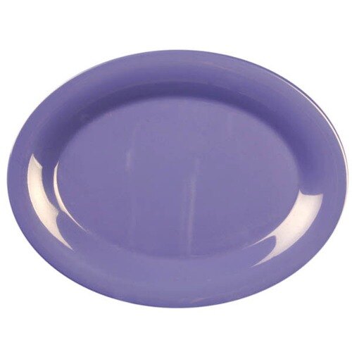 A close-up of a purple Thunder Group melamine platter.