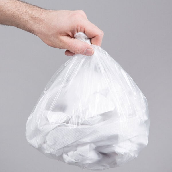 Lavex 4 Gallon 6 Micron 17" x 18" High Density Janitorial Can Liner / Trash Bag - 2000/Case