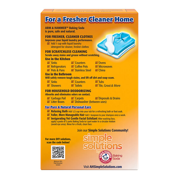 Arm & Hammer Baking Soda 4 lb. Boxes, 6/Case (24 lbs Total)