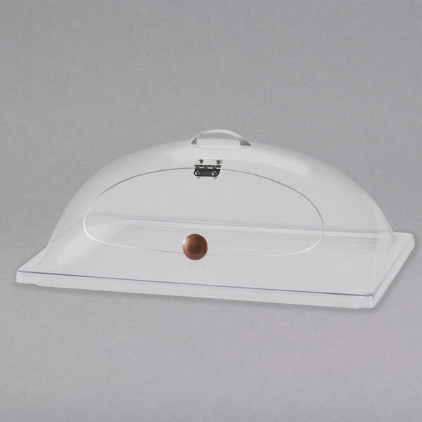Cal-Mil 367-12 Classic Clear Dome Display Cover with Single Middle Opening and Door - 12" x 20" x 7 1/2"