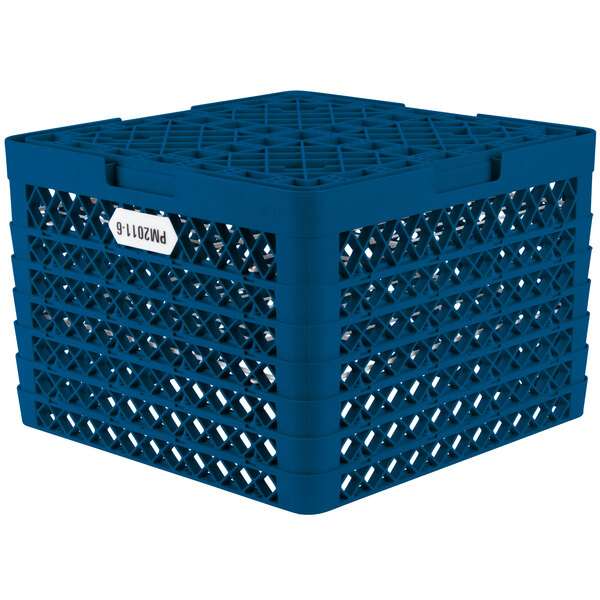 Vollrath PM20116 Traex® Plate Crate Royal Blue 20 Compartment Plate Rack Holds 10 3/4" to 11