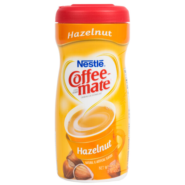 Nestle Coffee-Mate 15 oz. Hazelnut Non-Dairy Coffee Creamer Shaker - 12/Case