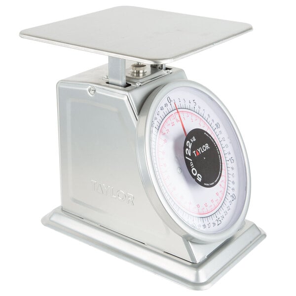 Winco SCLH-50, 50-lbs Multifunction Kitchen and Food Scale, Stainless Steel Mechanical Measuring Commercial Grade Portion-control Scales