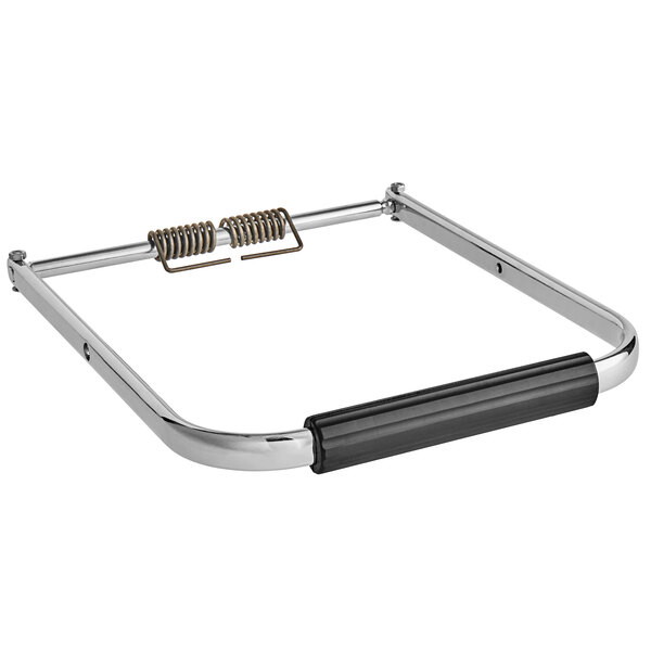 A metal frame with a black handle for an Avantco P8 Series Panini Grill.