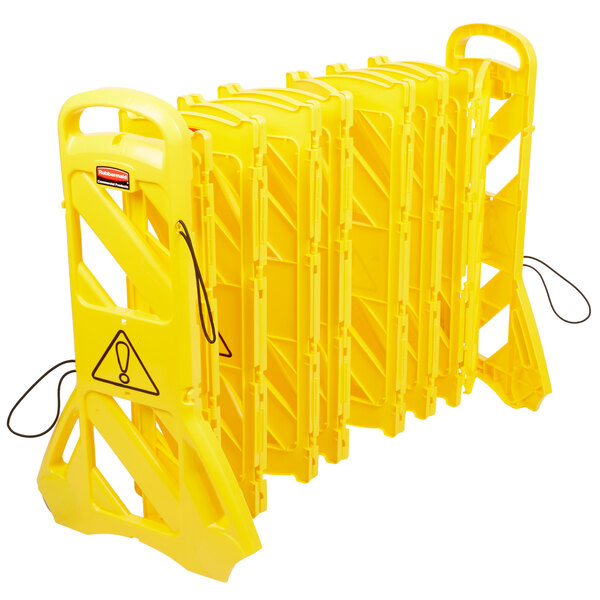 Rubbermaid FG9S1100YEL Folding Portable Safety Barrier