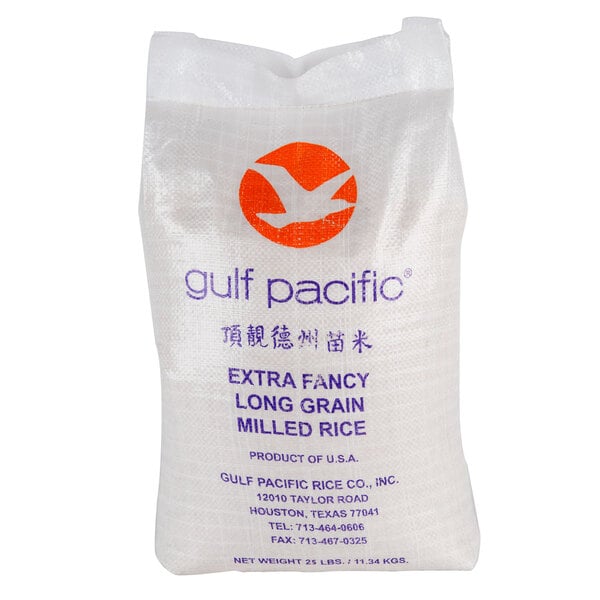 Gulf Pacific White Long Grain Rice - 25 lb.