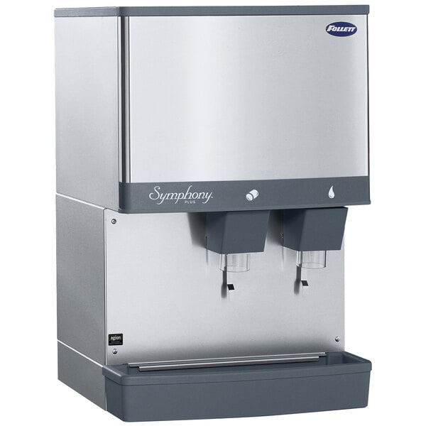 Follett 25CI425W-L Symphony Countertop Water Cooled Ice Maker and Water Dispenser - 25 lb.