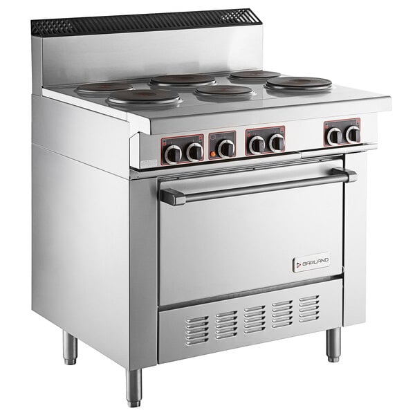 Garland SS686 Sentry Series 6 Sealed Burner Electric Restaurant Range with Standard Oven - 240V, 1 Phase, 19 kW