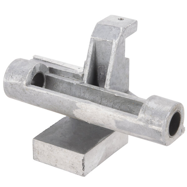 An Avantco metal towing bracket with holes.