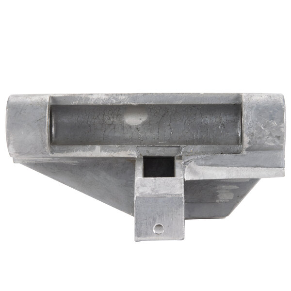 An Avantco metal bracket with a square hole in it.