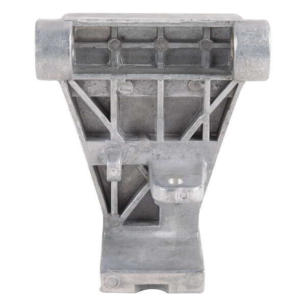 A metal Avantco towing bracket with a hole in the middle.