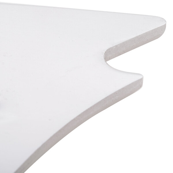 A white plastic Avantco regulator plate with a hole in it.