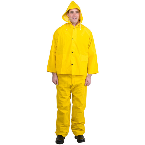 Yellow 3 Piece Rainsuit - Large