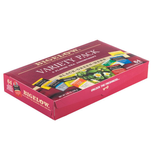 Bigelow Tea Bag Variety Tray Pack - 64/Box