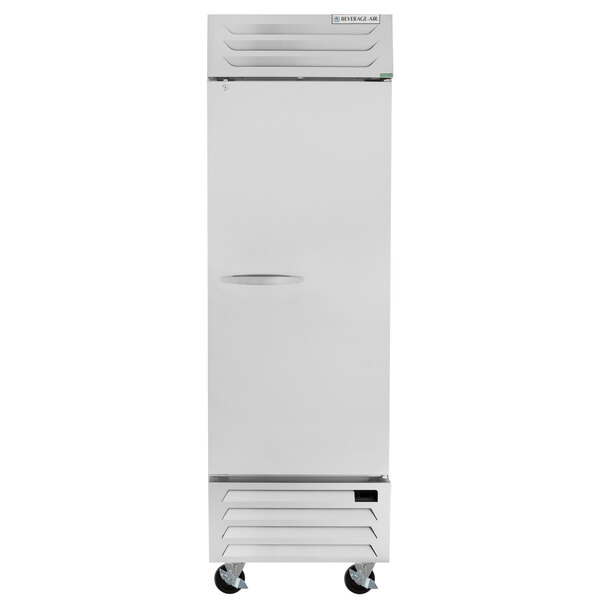 Beverage-Air RB23HC-1S 27" Vista Series One Section Solid Door Reach in Refrigerator - 23 Cu. Ft.