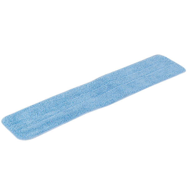 A blue microfiber mop pad.